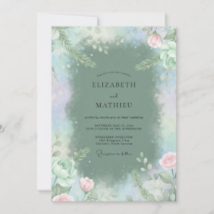 Invitación Boda de hoja de pizarra polvorienta