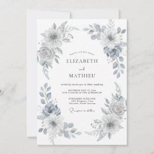 Invitación Boda de Hoja Pintada de Plata