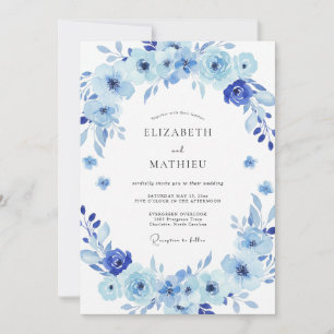 Invitación Boda de hoja pintada de vincapervinca