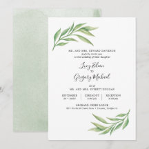 Boda de hojas botánicas acuáticas