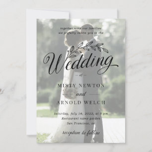 Invitación Boda de hojas botánicas del patio trasero del Pers