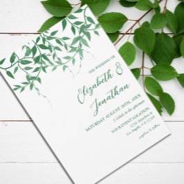 Invitación Boda de hojas botánicas rusas