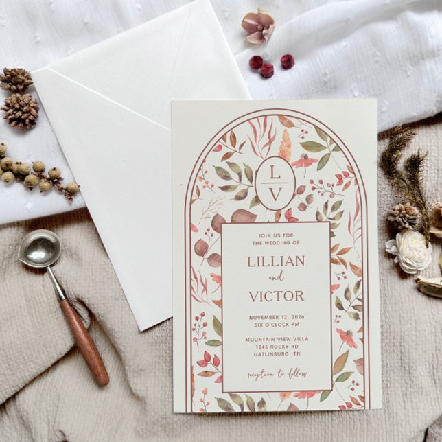 Invitación Boda de hojas de caída blandas (Subido por el creador)