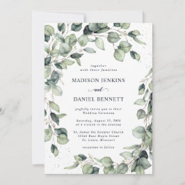 Invitación Boda de hojas de eucalipto