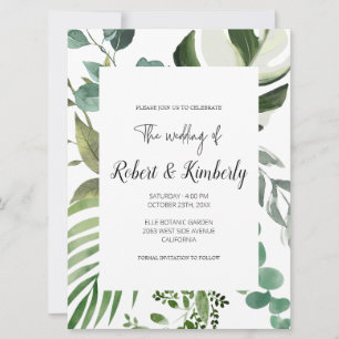 Invitación Boda de hojas de eucalipto botánico LIFY