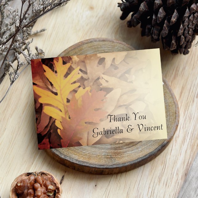 Invitación Boda de hojas de otoño pintadas - Flat (Subido por el creador)