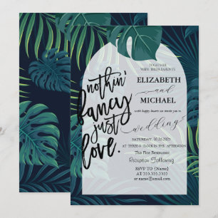 Invitación Boda de hojas de palma exóticas