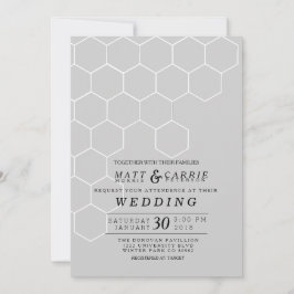 Invitación Boda de Honeycomb moderno