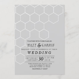 Invitación Boda de Honeycomb moderno