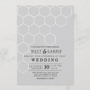 Invitación Boda de Honeycomb moderno