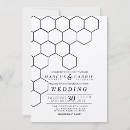Invitación Boda de Honeycomb moderno
