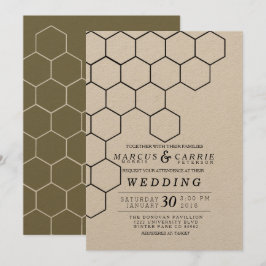 Invitación Boda de Honeycomb moderno