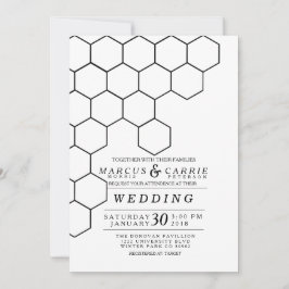 Invitación Boda de Honeycomb moderno