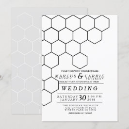 Invitación Boda de Honeycomb moderno