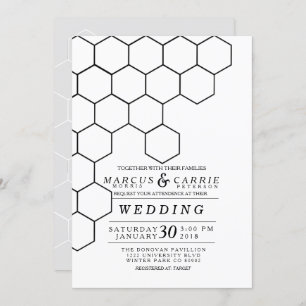 Invitación Boda de Honeycomb moderno