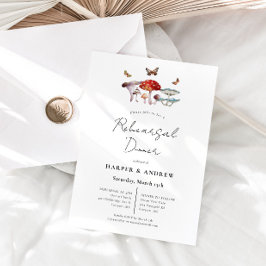 Invitación Boda de hongos Cena de ensayo
