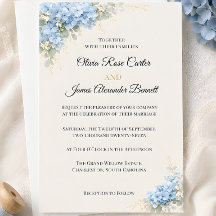Boda de Hortensia Azul Polvoriento de Lujo