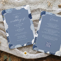 Boda de Hortensia Azul Polvoriento Vintage Todo en