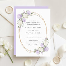 Boda de Hortensia Púrpura Elegante Floral Verde