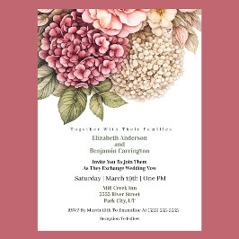 Invitación Boda de Hortensia y Rosa Preciosa