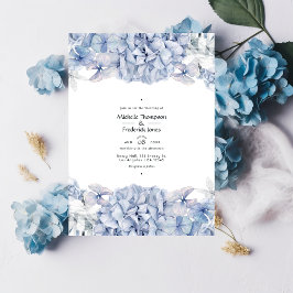 Invitación Boda de Hortensias Azules