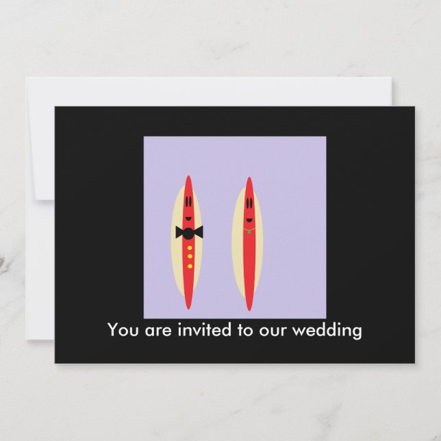 Invitación Boda de Hot Dog (Anverso)