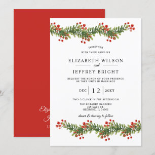 Invitación Boda de huelgas rusas de Navidades de invierno