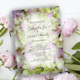 Invitación Boda de Hydrangea casi rosa