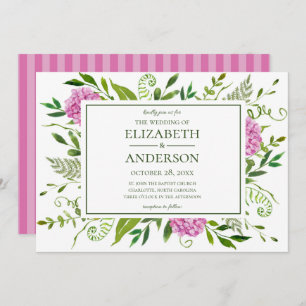 Invitación Boda de Hydrangea Rosa