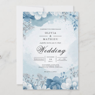 Invitación Boda de Icy Bloom Frost