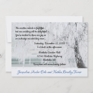 Invitación Boda de Icy Branches Winter Wonderland