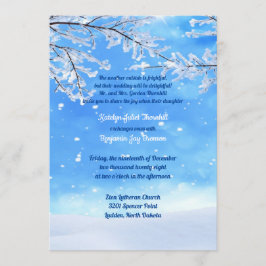 Invitación Boda de Icy Branches Winter Wonderland