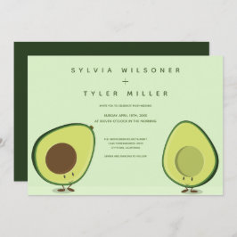 Invitación Boda de Ilustracion Aguacate Green