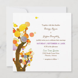 Invitación Boda de Ilustracion de árbol caprichoso