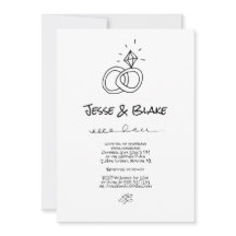 Boda de Ilustraciones Doodle en blanco y negro