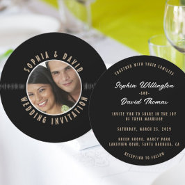 Invitación Boda de imágenes de registro de vinilo retro