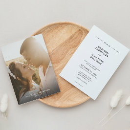 Invitación Boda de imágenes de script mínimo simple