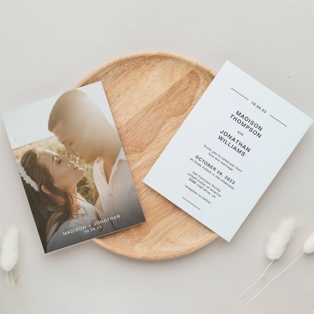 Invitación Boda de imágenes de script mínimo simple (Subido por el creador)