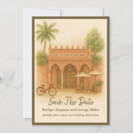 Invitación Boda de Indian Courtyard Destination para guardar 