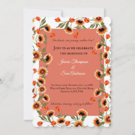 Invitación Boda de inspiración folclórica rudiana escandinava