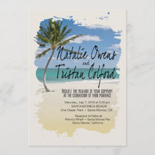 Invitación Boda de instantáneas de Beach Splash