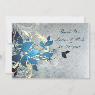 Invitación boda de invierno acuático Gracias