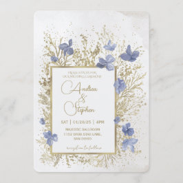 Invitación Boda de invierno con follaje invernal elegante
