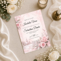 Boda de invierno con toque romántico de rubor