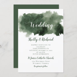 Invitación Boda de invierno de color verde pálido