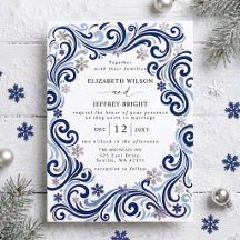 Boda de invierno de copos de nieve de Marina Plate