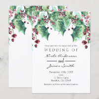 Boda de invierno de diciembre, vacaciones de acebo