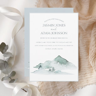 Invitación Boda de Invierno de la Montaña de las Acuarelas