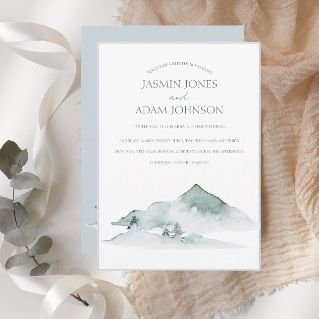 Invitación Boda de Invierno de la Montaña de las Acuarelas (Subido por el creador)