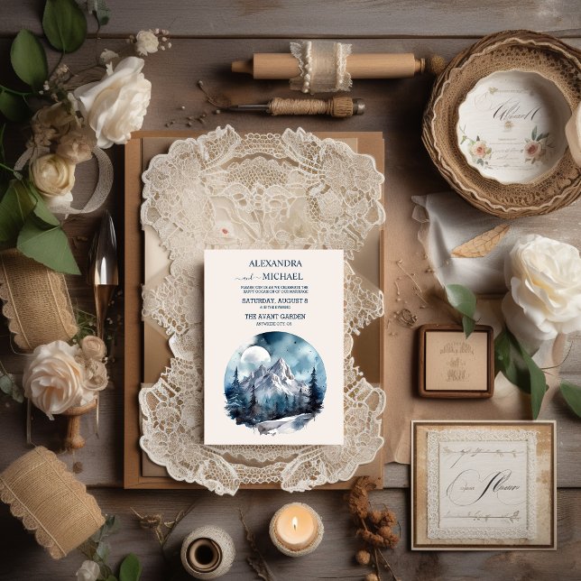 Invitación Boda de invierno de la selva acuática rusa (Subido por el creador)